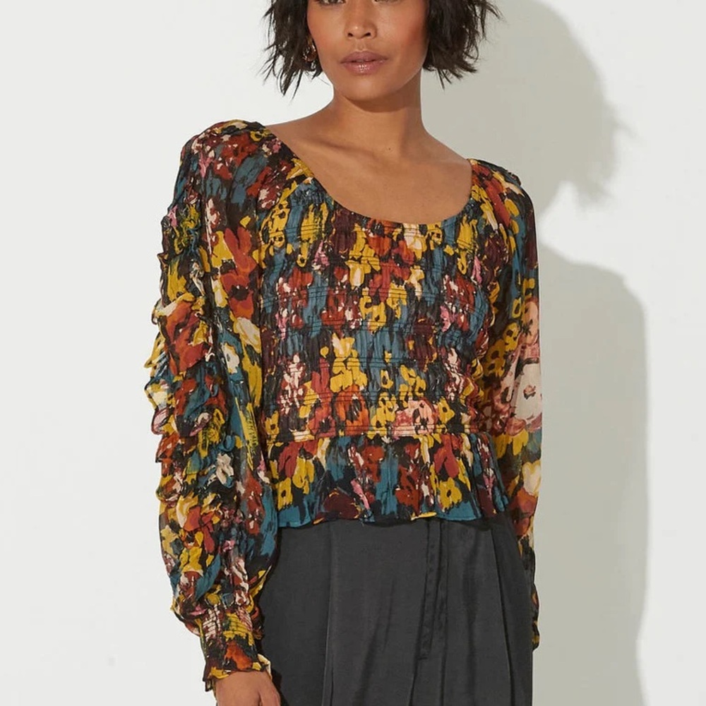 Cleobella Multicolor Floral Blouse